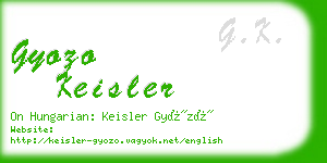 gyozo keisler business card